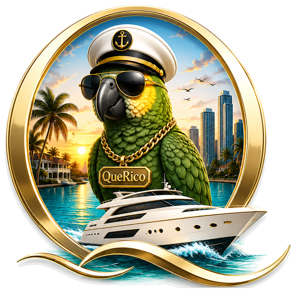 QueRico Yacht Charters medallion logo